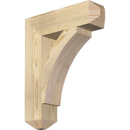 Ekena Millwork Thorton Craftsman Rough Sawn Bracket, Douglas Fir, 4"W x 16"D x 20"H BKT04X16X20THR04RDF